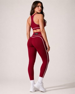 Leggings de yoga taille haute pour femme, en tissu molletonné respirant coton/bambou, imprimé personnalisable, sexy, pour fitness, longueur cheville - Product Image 4