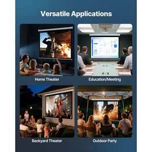 Schermo per Proiettore Retrattile Manuale da 72 Pollici 4:3 4K 1080 HD Montato a Parete per Proiezione Cinematografica - Product Image 6