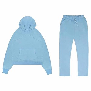 Sudaderas y pantalones casuales personalizados de estilo urbano, conjuntos deportivos holgados de gran tamaño. - Product Image 4
