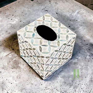 TOP SELLING Mother of Pearl Tissue Box Cover Handmade Shell Inlay Eco Friendly Tissue Holder Luxury Home Decoration - Product Image 1