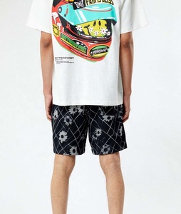 Pantalones cortos deportivos de verano personalizados de alta calidad de malla transpirable de talla grande de doble capa con hermoso estilo informal con estampado de flores - Product Image 2
