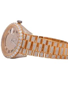 Reloj de Lujo Automático de Acero Inoxidable con Diamantes Personalizados, Reloj de Pulsera para Hombre con Números Arábigos y Diamantes de Moissanita - Product Image 2