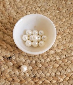 <b>White</b> Modern Marble Bowl Pot for Kitchen Serving Home Decoration Multi-Functional Ramadan Diwali New Year Wedding Events - Product Image 2