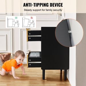 ตู้ลิ้นชักไม้สไตล์โมเดิร์น 3 ชั้น พร้อมตะกร้าหวายธรรมชาติ ตู้เก็บเสื้อผ้าสไตล์โบโฮ ตู้จัดระเบียบเสื้อผ้า - Product Image 5