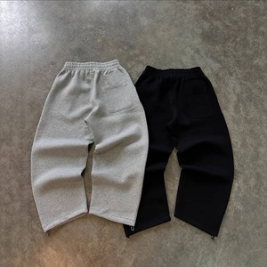 Custom Streetwear Heavyweight Cotton <b>Jogger</b> Manufacturer Fleece <b>stacked</b> Flared Track Sweatpants Men - Product Image 6