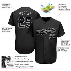 Women's Black Baseball Jersey V-Neck Short Sleeve Fitted Moisture Wicking Custom Name Number Screen Printed All Seasons - Product Image 3
