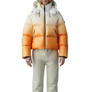 Women Ombre Gradient Down Puffer Jacket Oversized Hooded Recycled Winter <b>Coat</b> Luxury Streetwear OEM - Product Image 1
