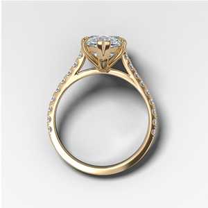 2 CT Marquise Lab Grown Diamond Pave <b>Ring</b> 10K 14K 18K Solid Gold 925 <b>Silver</b> 1.75mm Band Engagement <b>Ring</b> Wholesale F VS OEM IGI - Product Image 4