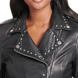 Chaquetas de Mujer Negras con Logotipo Personalizado de Alta Demanda, Chaqueta Vintage de Invierno, Chaqueta Bomber Clásica de Cuero Genuino, Ropa Urbana - Product Image 6