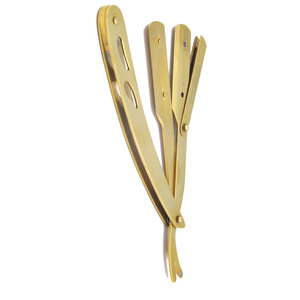 Navaja de Afeitar Profesional Plegable de Acero Inoxidable para Barbería, para Afeitar Cabello, Cejas y Barba - Product Image 2