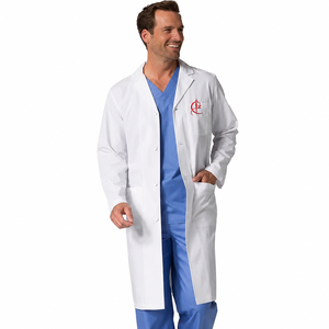 Bata de laboratorio cómoda que ofrece excelente cobertura, flexibilidad y comodidad durante todo el día para médicos, enfermeras, farmacéuticos y personal de laboratorio. - Product Image 1