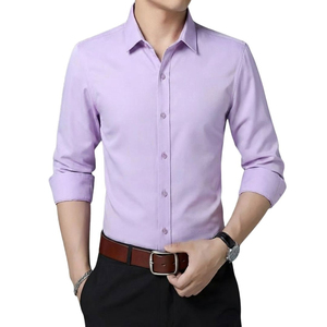 Men's Dark Grey Formal Dress Shirt Long Sleeve Slim Fit Solid Color Turn-<b>down</b> Collar Business Office Wear Anti-Wrinkle Cotton - Product Image 6