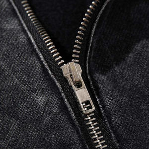 Manteau d'hiver personnalisé pour homme en polaire polyester/coton anti-boulochage, à capuche zippée, délavé à l'acide, coupe longue et oversize, imprimé numérique - Product Image 3