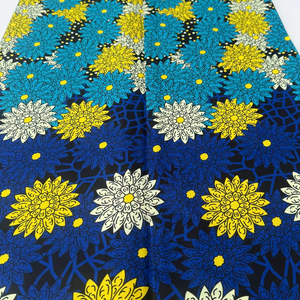 Tela de algodón de cera africana de Kenia colorida Material Real Ankara para vestidos Camisas Bolsos y moda cultural - Product Image 1