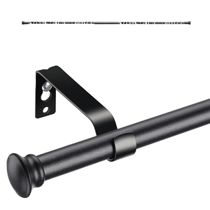 Modern <b>Single</b> Steel Decorative Pole Durable <b>Curtain</b> Rod with Wall Brackets for Living Room-Hot Sale Accessory Holder - Product Image 4