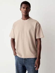 Camiseta Casual de Manga Corta para Hombre, 100% Algodón, Corte Holgado, Estilo Oversize, Transpirable, con Impresión de Logotipo Personalizado - Product Image 1