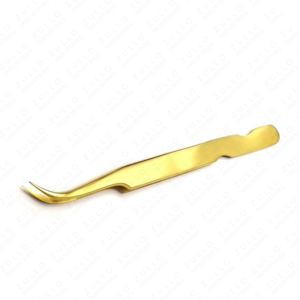 Gold Stainless Steel Eyelash Tweezers Custom Private Label Pointed Tip Volume Lash Extension Professional <b>Tool</b> - Product Image 5