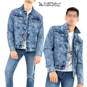 Service OEM ODM, dernières tendances, logo personnalisé imprimé, best-seller, tissu doux au toucher, vestes en jean pour hommes, vêtements d'extérieur - Product Image 5