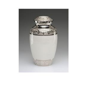 Urnes funéraires en métal décoratives pour cendres humaines, conçues pour préserver les souvenirs, avec couvercle fileté sécurisé - Product Image 1