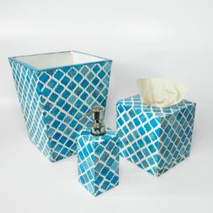Luxury Mother of Pearl Bathroom Accessories <b>Set</b> Elegant <b>Soap</b> Dispenser MOP Bathroom <b>Sets</b> Premium Home Decor Wholesale - Product Image 3