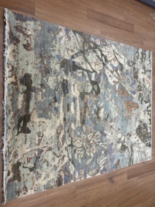 Tapis de luxe en laine et viscose noué à la main, tapis artisanal haut de gamme pour salon, chambre à coucher, hall d'hôtel - Product Image 2