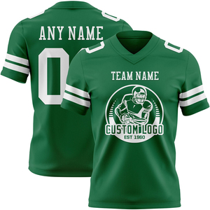 Green Premium Football Jersey White Mesh Custom Heat-Transfer Printing Short Sports Wear Quick Dry Oversized Cropped Fit Unisex - Product Image 4