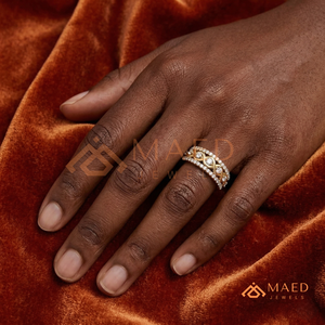 14K Yellow Gold Over <b>Silver</b> Infinity Diamond <b>Ring</b> – Braided Wedding Band for Women Yellow Gold Vermeil Infinity <b>Cross</b>-Over <b>Ring</b> - Product Image 3