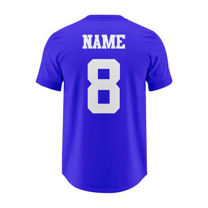 T-shirts de sport personnalisés, respirants, col en V, nouveau design, logo par sublimation, vêtements décontractés, course à pied, classique, baseball, t-shirt de sport - Product Image 6