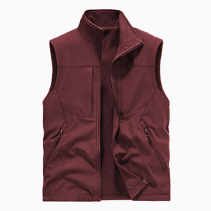 OEM Service Add Fleece Winter Men's Polyester Filled Vests for Added Warmth Double-sided Wear Men's Thin Zipper Large Size - Product Image 3
