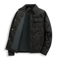 Blouson matelassé à capuche bleu clair pour homme, coupe-vent, décontracté, fermeture éclair, coupe régulière, couleur unie, écologique, haute qualité