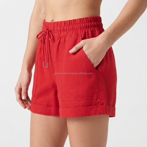 Shorts Deportivos Casuales para Mujer, Cintura Alta, para Correr, Gimnasio, Entrenamiento, 100% Algodón, Transpirables, de Secado Rápido - Product Image 5