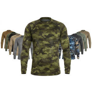 Nouveau design OEM ODM – T-shirt de compression camouflage à manches longues, respirant, couche de base pour le fitness et les sports de plein air - Product Image 1