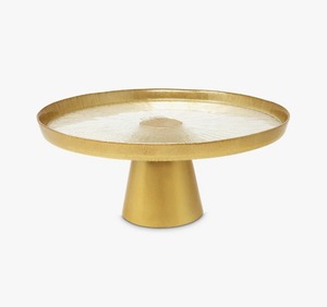 Elegante soporte redondo de metal dorado para pasteles, pedestal elegante para exhibición al mejor precio - Product Image 3