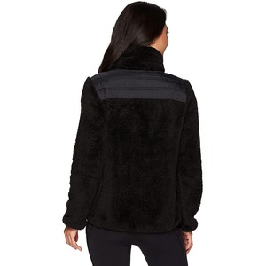 Chaqueta de Forro Polar con Estampado de Leopardo para Mujer, Cuello Alto, Cierre de Cremallera, Manga Larga, Abrigo Cálido de Forro Polar para Otoño - Product Image 6