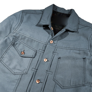 แจ็กเก็ตผู้ชายผ้าใบแคนวาสสำหรับฤดูหนาวดีทรอยต์แบบมีกระดุมสำหรับใส่ทำงาน - Product Image 6