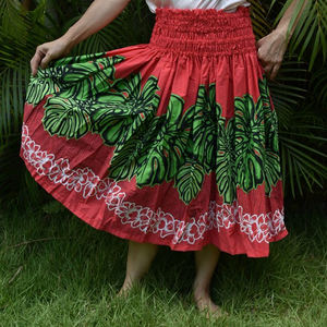 Falda Maxi Hawaiana para Mujer, Falda de Playa con Estampado Floral Tropical, Ligera, Informal, para Vacaciones de Otoño, Bordada, 100% Algodón - Product Image 6