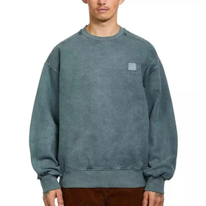 Best Sale <b>Men</b> Acid Wash Winter Solid <b>Sweatshirts</b> High Quality Custom Made Your Own Design Casual Wear Regular Fit - Product Image 2
