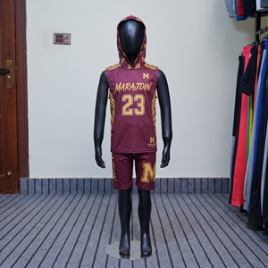 เสื้อฟุตบอลแบบมีฮู้ด 7v7 แบบกำหนดเองได้ พร้อมลายพิมพ์แบบ Sublimated เต็มตัว ชุดทีมชายหญิง ระบายอากาศได้ดี น้ำหนักเบา ซับเหงื่อ - Product Image 1