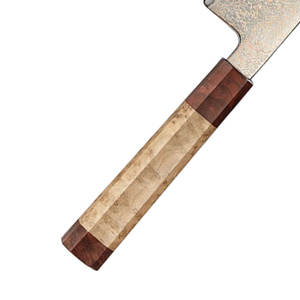 Couteau de cuisine d'extérieur haut de gamme en cuivre à motif Damas avec manche en bois stabilisé pour les voyages - Product Image 6