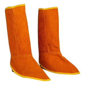 Couvre-chaussures et guêtres de protection en cuir de vachette résistant aux flammes, pour le soudage, protection de niveau D, résistant à la chaleur 500-1000°C - Product Image 1
