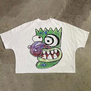 Fabricante de Ropa Personalizada, Camiseta Oversize de Corte Cuadrado, Tees de Hombros Caídos de Peso Pesado, Camiseta Gráfica Corta 100% Algodón - Product Image 2