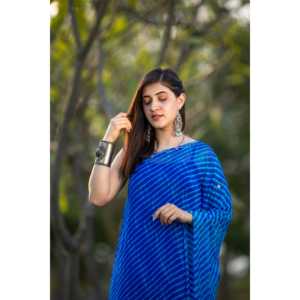 Vestido Kaftán Bohemio Casual de Gasa Azul Primavera, Talla XS, Largo hasta el Suelo, con Hombro Descubierto, Silueta Lápiz Oversize, Transpirable - Product Image 3