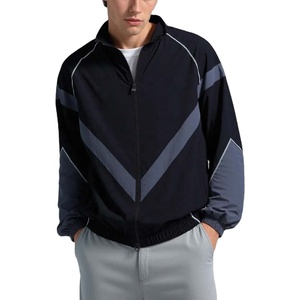 Dernière conception de veste imperméable coupe-vent pour homme avec fermeture éclair - Product Image 4