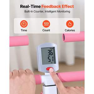 Máquina de Ejercicio Rosa para el Hogar Modelo D0100XFE3RW, 3 Bandas de Resistencia de Alta Resistencia, Fácil de Instalar, Equipo de Ejercicio Plegable, Sentadillas Profundas - Product Image 6