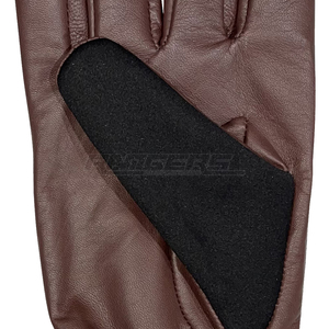 <b>Mens</b> Leather <b>Gloves</b> Stylish Brown Sheepskin Side Zipper Cuff Cold Weather Wear Bulk Custom Logo Winter Fashion <b>Gloves</b> - Product Image 3