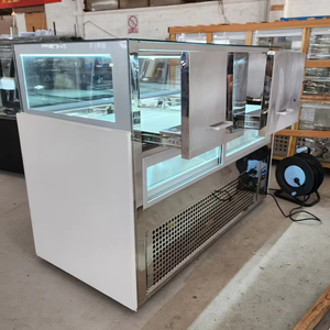 Vitrines réfrigérées haut de gamme pour gâteaux et pains, grande capacité, 1,2 m, 1,8 m, 2 m, tailles personnalisées, avec boîtes de rangement réfrigérées - Product Image 1