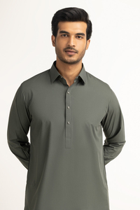 Salwar Kameez pour hommes, vêtements indiens et pakistanais, vêtements ethniques haut de gamme, 2 pièces, coton, séchage rapide, évacuation de l'humidité, protection solaire - Product Image 5