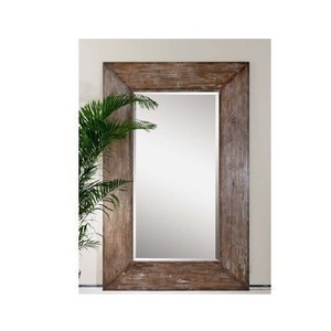 Wooden <b>Mirror</b> Frame Artistic Decorative Accent for Bedrooms Living Areas and Contemporary Home Styling - Product Image 3