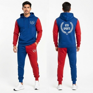 Custom Logo Oversized Hooded Autumn Tracksuit Set Printed Solid High Quality Casual Plus <b>Men's</b> Lightweight 100% Cotton <b>Pullover</b> - Product Image 6