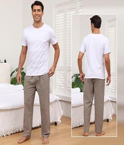 <b>High</b> Quality <b>Elastic</b> <b>Waist</b> Drawstring Casual Wear Classic Fit Lightweight Straight Printed Men's <b>Trouser</b> Pants - Product Image 4